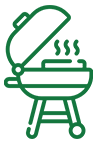 Terraza con zona de parrilla